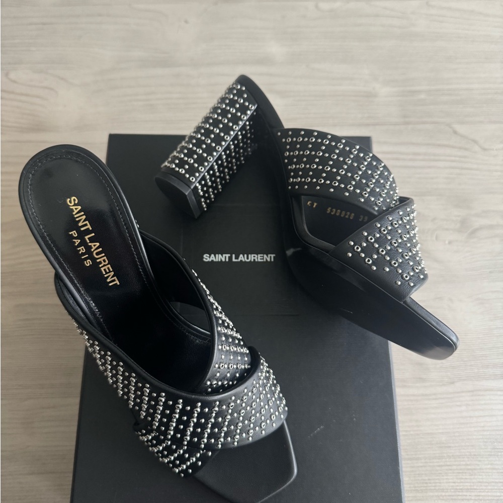 Saint Laurent Lou Lou Studded Sandals